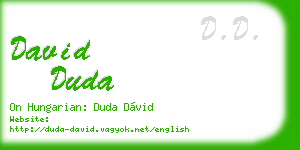 david duda business card