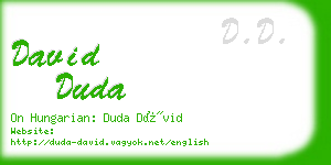 david duda business card